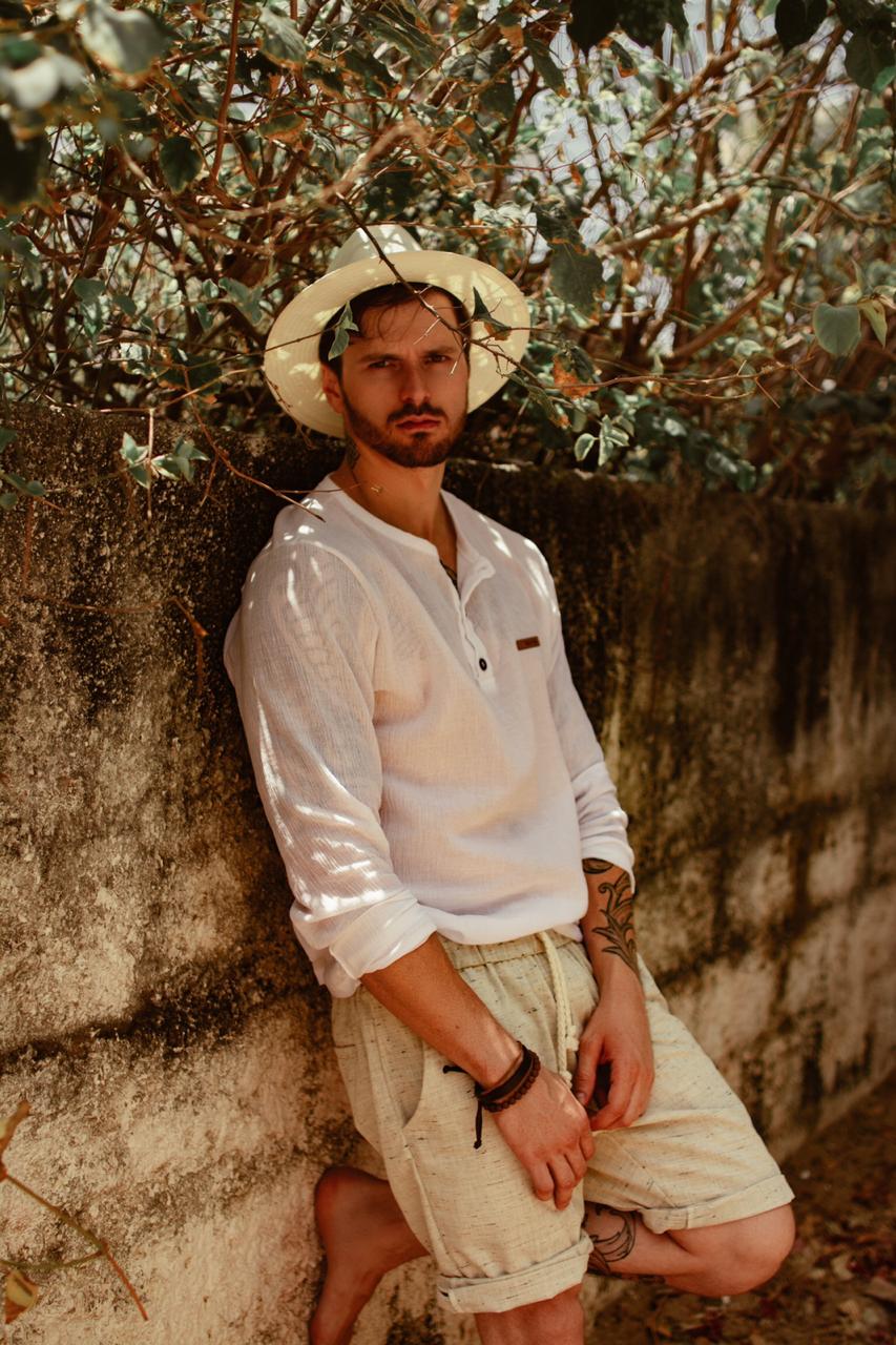 Camisa VK by VK Naturale Manga Longa
