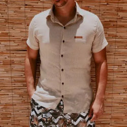 Camisa VK by VK Naturale Botão Manga Curta