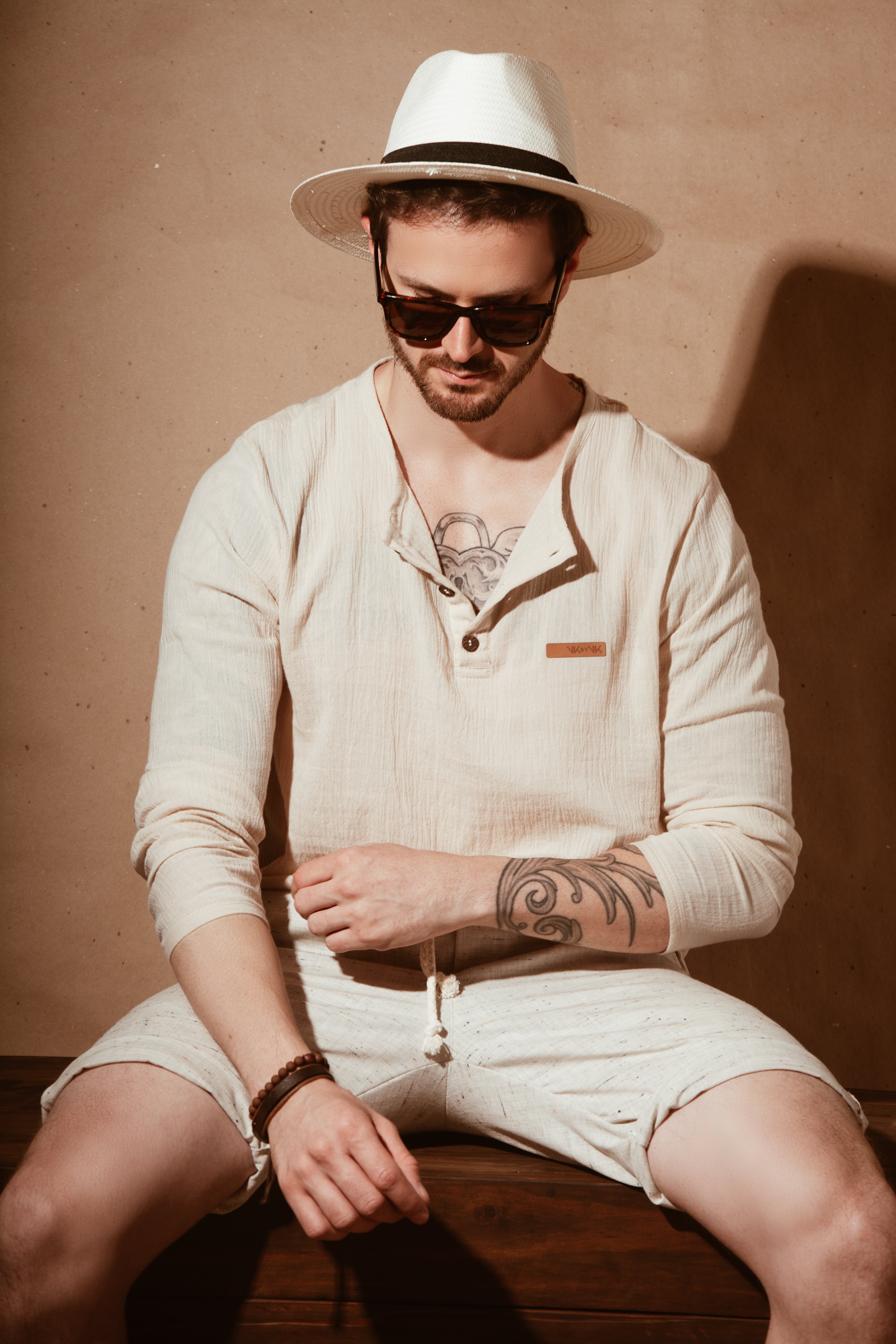 Camisa VK by VK Naturale Manga Longa