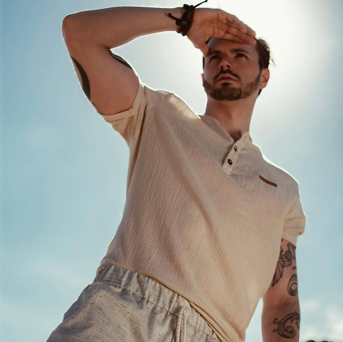Camisa VK by VK Naturale Manga Curta