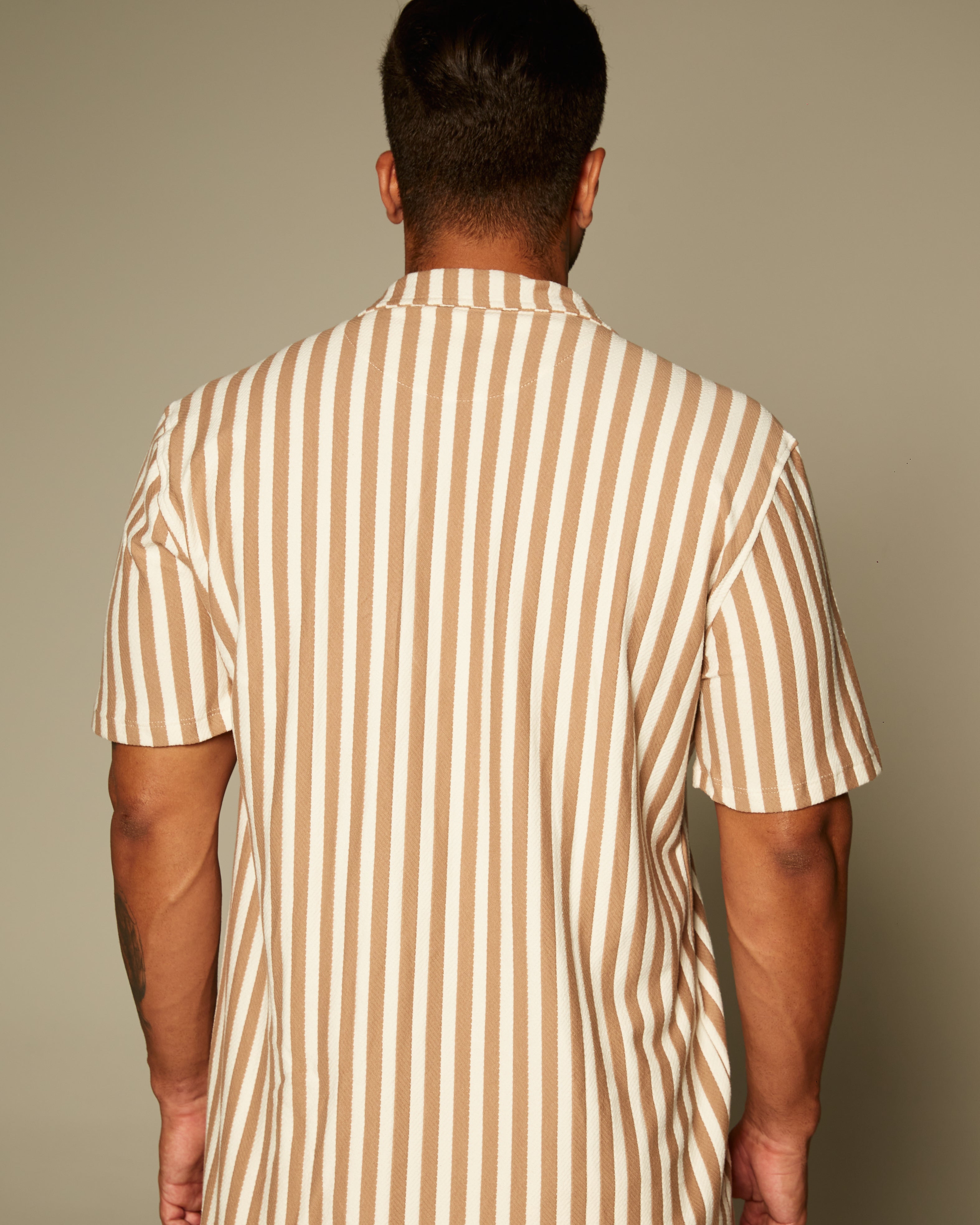 VK by VK Confort Striped Short Sleeve Shirt